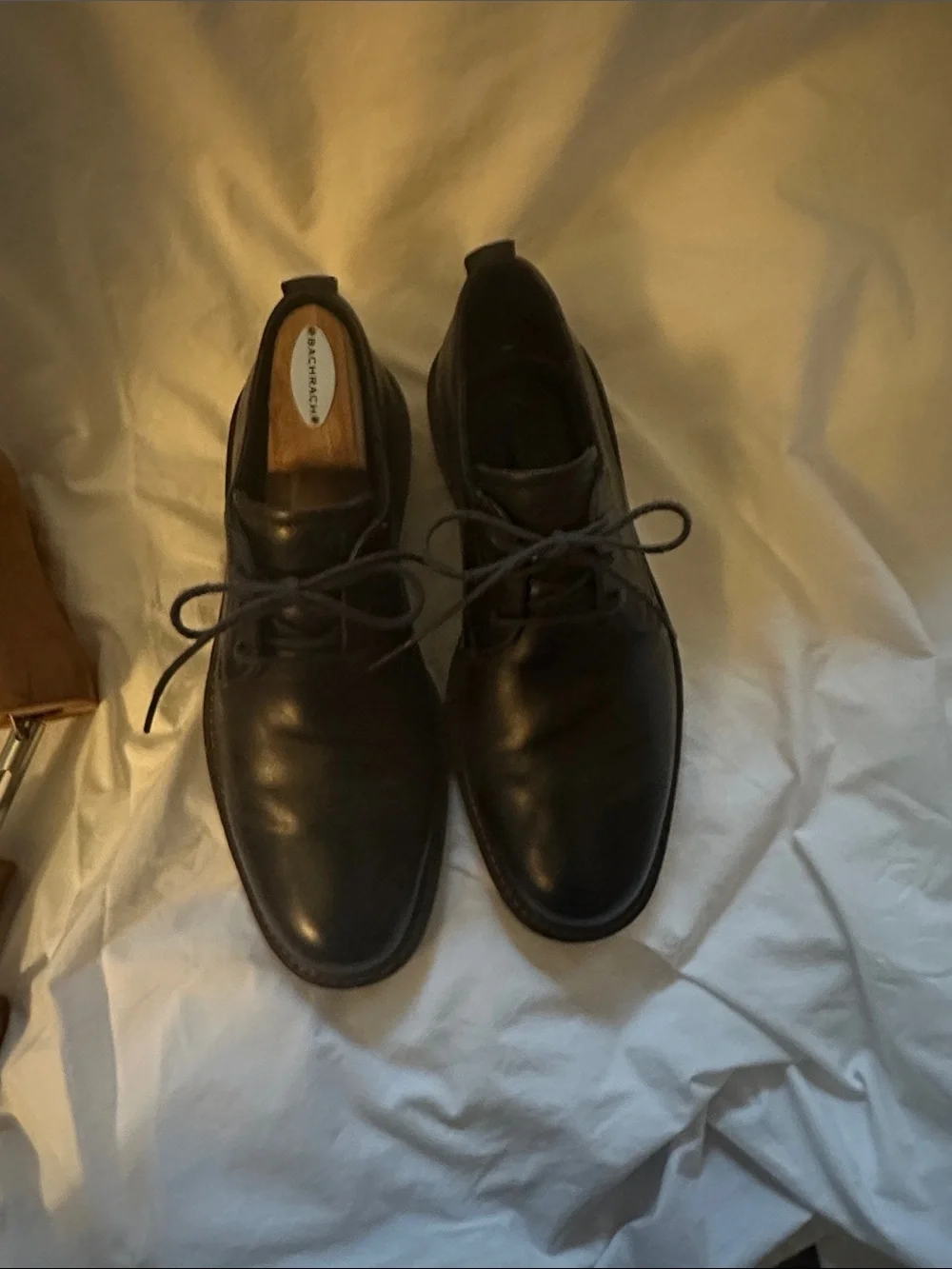 Ecco Black Leather Derby Lace-Up Shoes